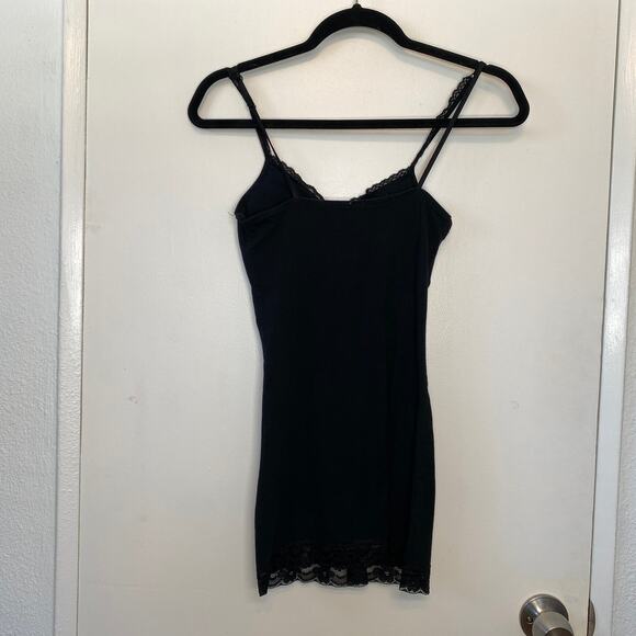 Vintage Y2K No Boundaries Lace Trim Cami padded black whimsygoth fairygrunge M - Picture 2 of 12